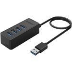 W5P-U3, 4 porturi, USB 3.0, negru, Orico