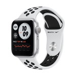 Apple Watch SE Nike GPS Silver Carcasa Aluminium 44mm Pure Platinum/Black Nike Sport Band, Apple