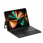 Husa iPad Pro tip carte cu tastatura 11 inch Trackpad Air 4 tastatura Bluetooth 10.9 inch si suport Touch Pen gri inchis, krasscom