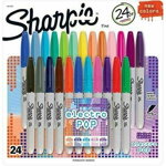 Set Marker Permanent Sharpie Fine Electro Pop - 24 de culori, Sharpie