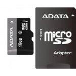 Card de Memorie MicroSD Adata Premier, 16GB, Adaptor SD, Class 10, ADATA