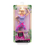 Papusa Barbie Made to Move blonda, 22 articulatii, 3 ani+, Mattel