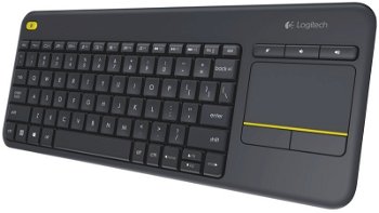 Tastatura Wireless Logitech K400 Plus Dark Touchpad USB Black