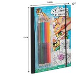 Set carte de colorat pe numere și 6 creioane colorate, 23 x 16 cm, edituradiana.ro