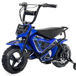 Mini Motocicleta electrica cu roti ajutatore, NITRO ECO Flee 300W 24V, culoare Albastru, Hollicy