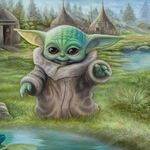 Schmidt Spiele Puzzle PQ 1000 Thomas Kinkade Baby Yoda G3