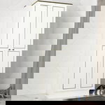 Dulap pentru haine Ravenna 2 Kapili White, Talon, 70 x 47.2 x 194 cm, alb/auriu, Talon