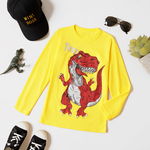 Tricou Copii Galben T-Rex - 6-7 ani, 