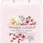 Yankee Candle Lumanare Yankee Candle Signature Pink Cherry & Vanilla Large 567g, Yankee Candle