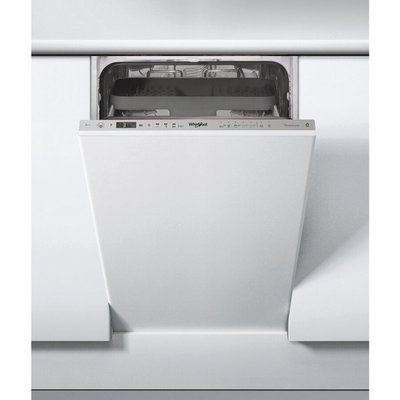 Masina de spalat vase incorporabila Whirlpool WSIO3T223PCEX, 10 seturi, 7 programe, Clasa E, 6th Sense, Power Clean, 45 cm