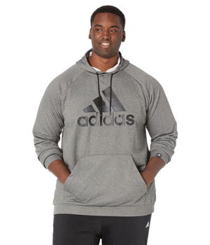 Imbracaminte Barbati adidas Big amp Tall Game amp Go Big Logo Pullover Hoodie Dark Grey Heather Solid GreyDark Grey Heather Solid Grey, adidas