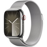 Smartwatch Watch S9 Cellular 41mm Silver Stainless Steel Case cu Silver Milanese Loop, Apple