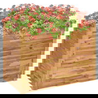 Strat inaltat de gradina, VIDAXL, 110x60x84 cm, Lemn masiv, Maro