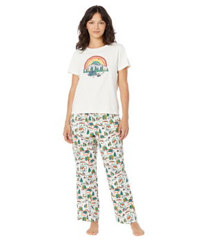 Imbracaminte Femei LLBEAN Petite Springtime Sleep PJ Set Sailcloth Camp, L.L.BEAN