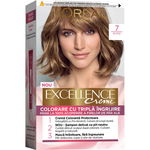 Vopsea de Par Permanenta L'OREAL Paris Excellence Creme 7, Blond, 192 ml, Cu Amoniac