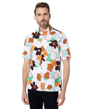 Imbracaminte Barbati Ted Baker Avennue Floral Print Shirt White, Ted Baker