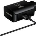 Incarcator Retea Samsung EP-TA300CBEGWW, Fast Charge, 2.1A, Cablu inclus Tip-C (Negru)