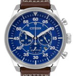 Ceasuri Barbati Citizen Watches Mens Eco-Drive Avion Strap Watch 448mm BROWN