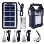 Kit solar GD-8060 cu lampa multifunctionala panou solar si 3 Becuri , GAVE