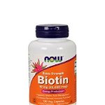 Biotin (Vitamina H sau B7) 10.000 mcg, Now Foods, 120 capsule