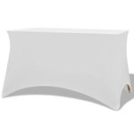 vidaXL Huse elastice pentru masă, 120 x 60,5 x 74 cm , alb, 2 buc., vidaXL