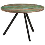Masa pentru gradina Adelma, Bizzotto, 110x75 cm, aluminiu/fibre sintetice/lemn de tec, natural, Bizzotto