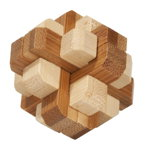 Joc logic iq din lemn bambus in cutie metalica-4 fridolin, Fridolin