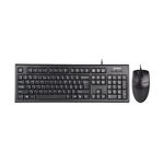 Kit Tastatura + Mouse A4Tech KR8520D, Wired, Taste Numerice, USB, 800 DPi, Senzor Optic, 3 Butoane, Scroll, Negru