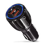 Incarcator Auto Qualcomm Quick Charge 3.0, Dual USB– Negru, 