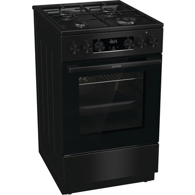 Aragaz GORENJE GKS5C70BJ, 4 arzatoare, Gaz, Electric, L 50 cm, Negru