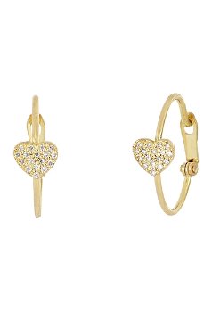 Bijuterii Femei Bony Levy 18K Gold Petite Diamond Heart Huggie Earrings - 024 ctw 18KY