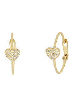 Bijuterii Femei Bony Levy 18K Gold Petite Diamond Heart Huggie Earrings - 024 ctw 18KY