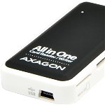 Cititor Carduri CRE-X1 All-In-One Mini Extern 5 Sloturi Negru/Alb, AXAGON