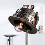 Veioza Steampunk Hat, Metal, Argintiu, 33x63x27 cm, GILDE