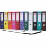 Biblioraft A4, plastifiat PP/paper, margine metalica, 75 mm, Optima Basic, Optima