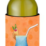 Caroline`s Treasures Cocktail de vară Orange Polkadot sticla de vin Beverge Izolator Hugger Multicolore Wine Bottle, 