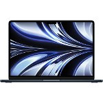Notebook Apple MacBook Air 13 (2022) 13.6" Apple M2 8-core GPU 10-core RAM 16GB SSD 512GB Tastatura INT Midnight Black, Apple