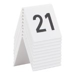 Set 10 numere masa 21-30, acryl, alb, dimensiuni 52x45x52mm, Securit