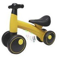 Bicicleta fara pedale PROCART 4 roti luminite LED si muzica 1-3 ani