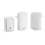 Sonerie wireless Kinetic 55345WH, comutator fara baterii, 38 tonuri, volum reglabil, IP54/IP20, 100m, Alb