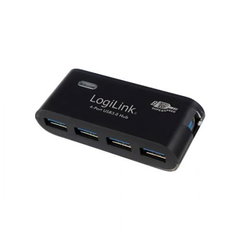 Hub cu 4 porturi Logilink USB 3.0 Negru