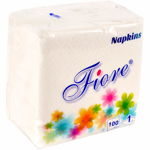 Fiore Servetele de masa albe 33x33 cm, 100 buc, Fiore