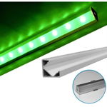 Capac pentru Profil Aluminiu 90° PT pentru banda LED dispersor transparent - L:1m, KVD
