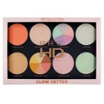 Makeup Revolution Pro HD Amplified Palette Glow Getter paleta pentru fata multifunctionala 24 g, Makeup Revolution