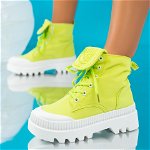 Pantofi Sport, culoare Verde, material Textil - cod: P10656, ABC