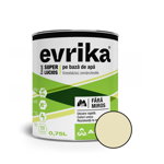 Email acrilic Evrika S8528, pentru lemn interior/exterior, pe baza de apa, crem, 0.75 L, Evrika