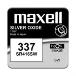 Baterii ceas oxid argint 337 SR416SW, 1 Buc. Maxell, Maxell