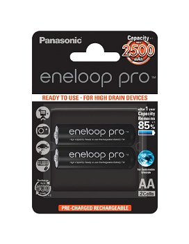 Acumulatori Panasonic Eneloop Pro R6 AA 2500mAh 2 buc Blister