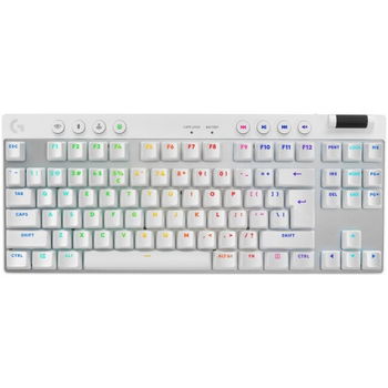 Tastatura Logitech G PRO X TKL Tactile, RGB LED, USB Wireless/Bluetooth, Layout US, White