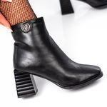 Botine, culoare Negru, material Piele ecologica - cod: B11060, Sarada